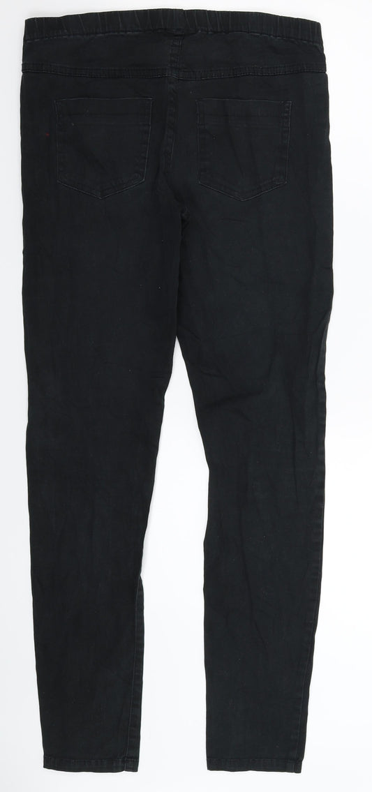 Pieces Womens Black  Denim Jegging Jeans Size 32 in L31 in