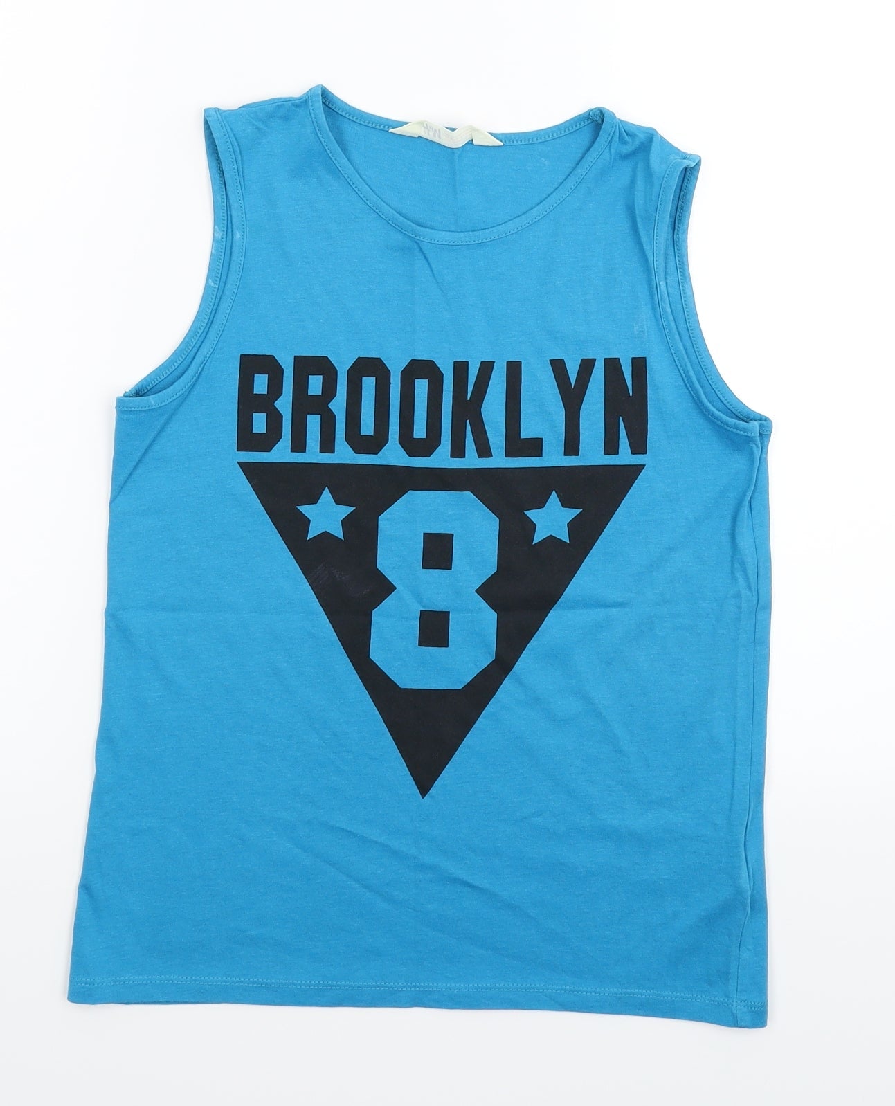 H&M Boys Blue   Basic Tank Size 9-10 Years