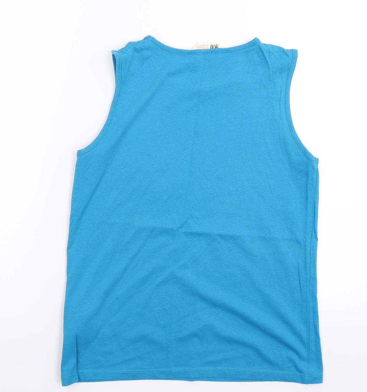 H&M Boys Blue   Basic Tank Size 9-10 Years