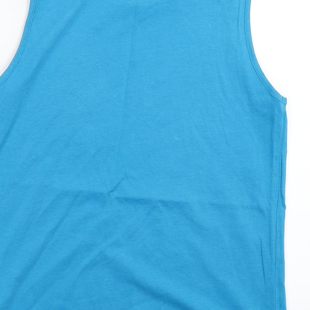 H&M Boys Blue   Basic Tank Size 9-10 Years