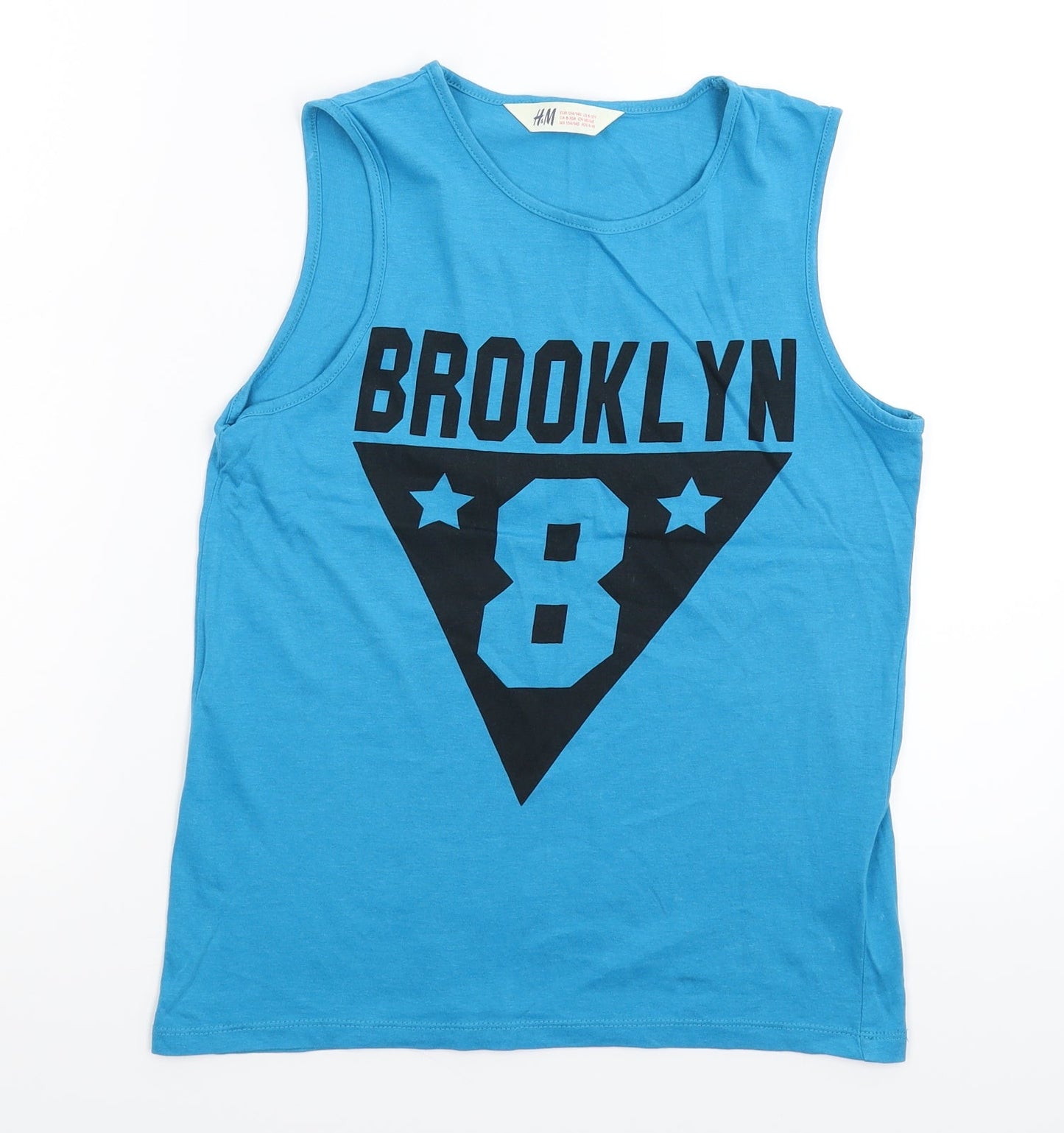 H&M Boys Blue   Basic Tank Size 9-10 Years
