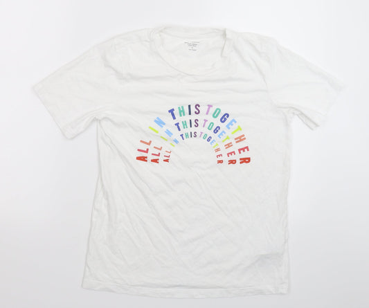 Marks and Spencer Womens White   Basic T-Shirt Size 8