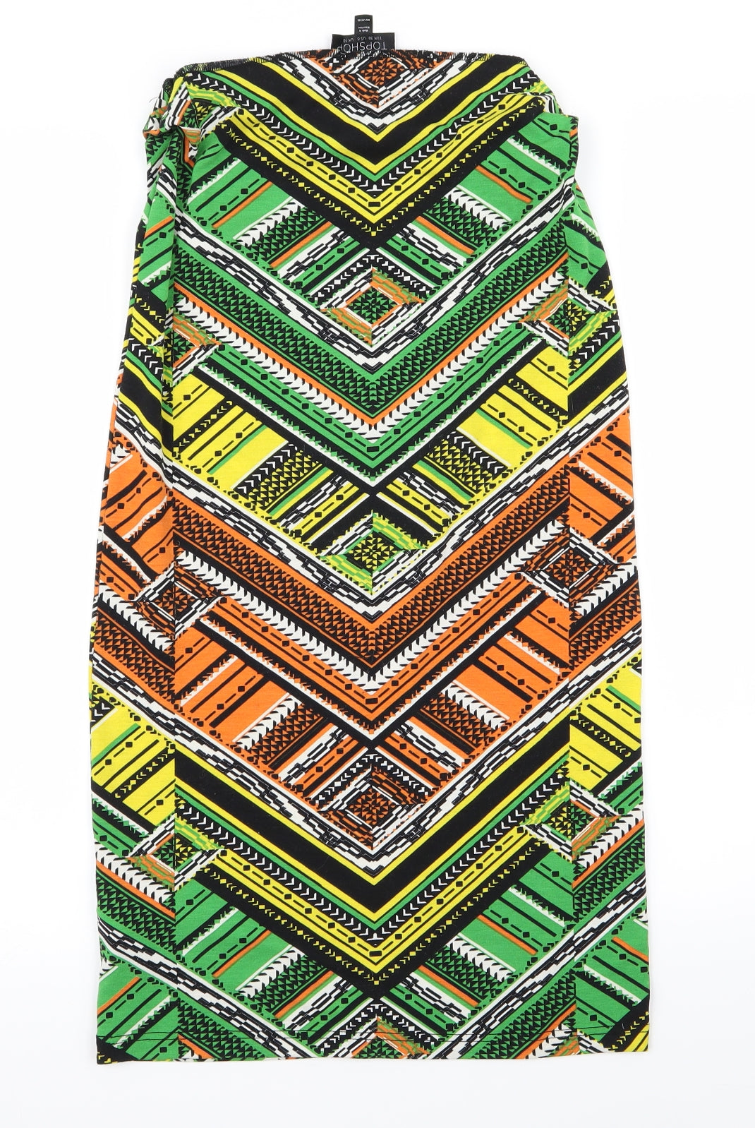 Topshop Womens Green Colourblock  Bodycon  Size 10
