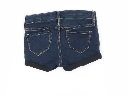 Preworn Girls Blue   Pedal Pusher Jeans Size 12-18 Months