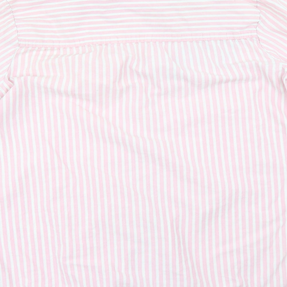 LOVE TO LOUNGE Womens Pink Striped  Basic Button-Up Size 14