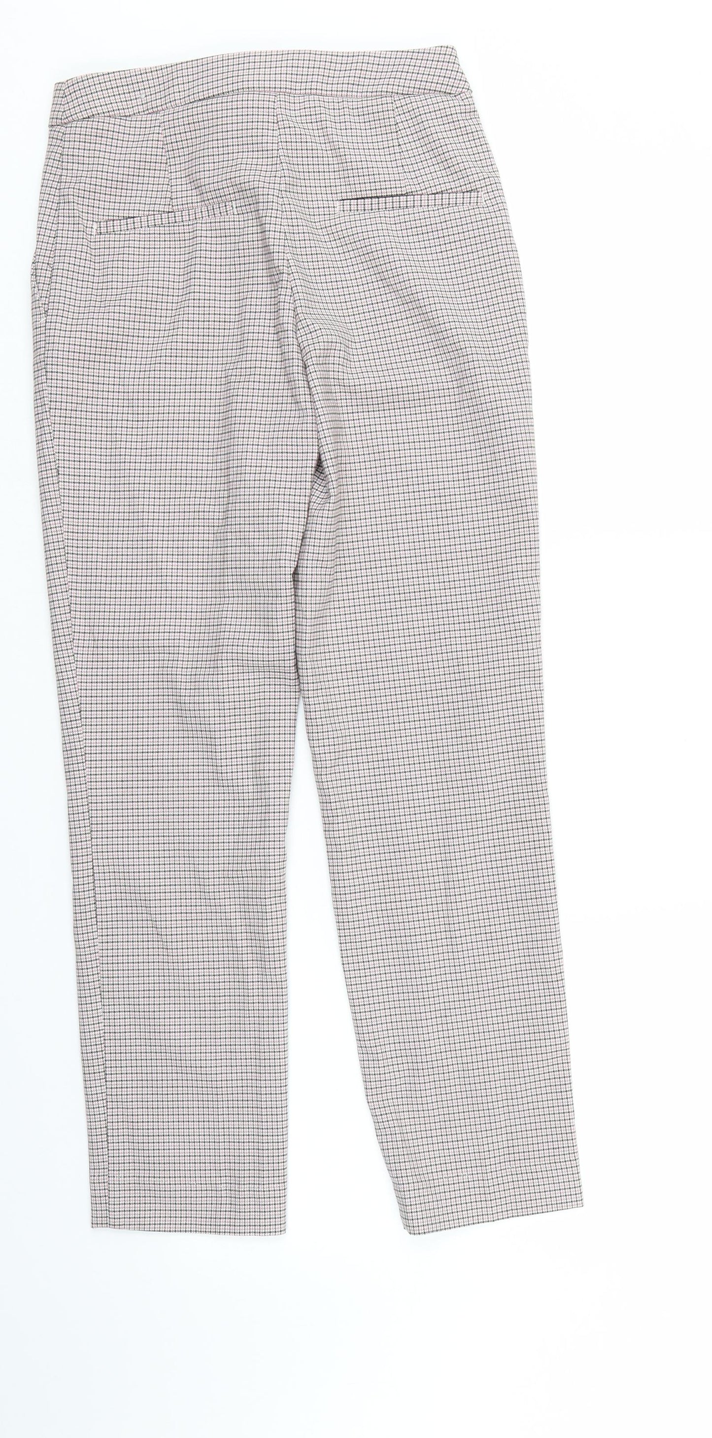H&M Womens Multicoloured Herringbone  Trousers  Size 4 L26 in