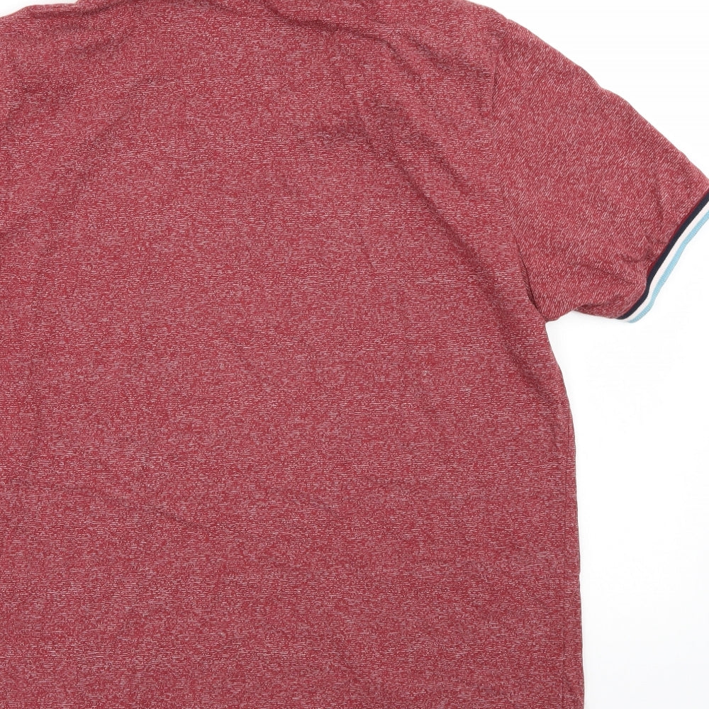 M&S Mens Red    Polo Size M