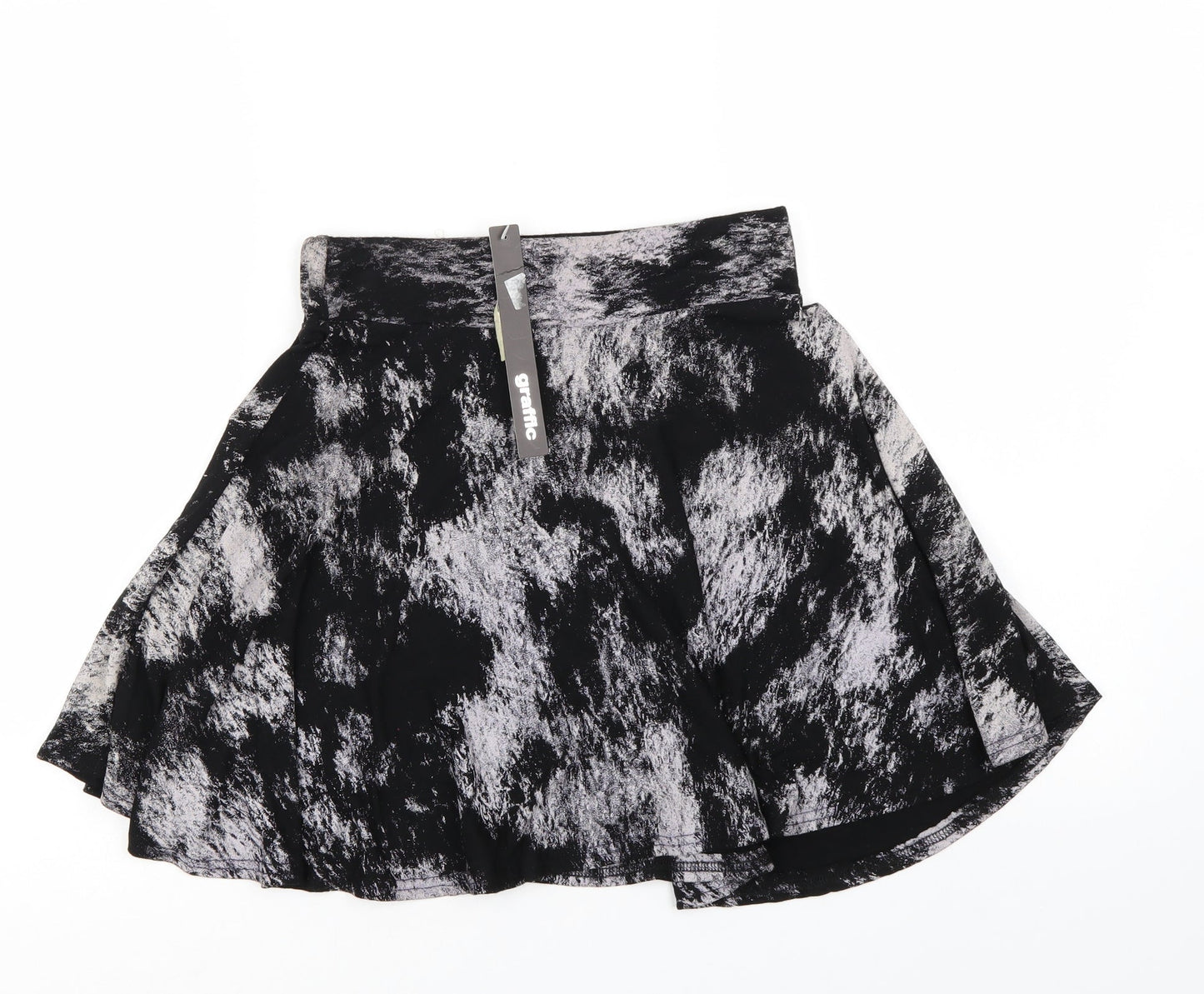 Graffic Womens Black   Mini Skirt Size S
