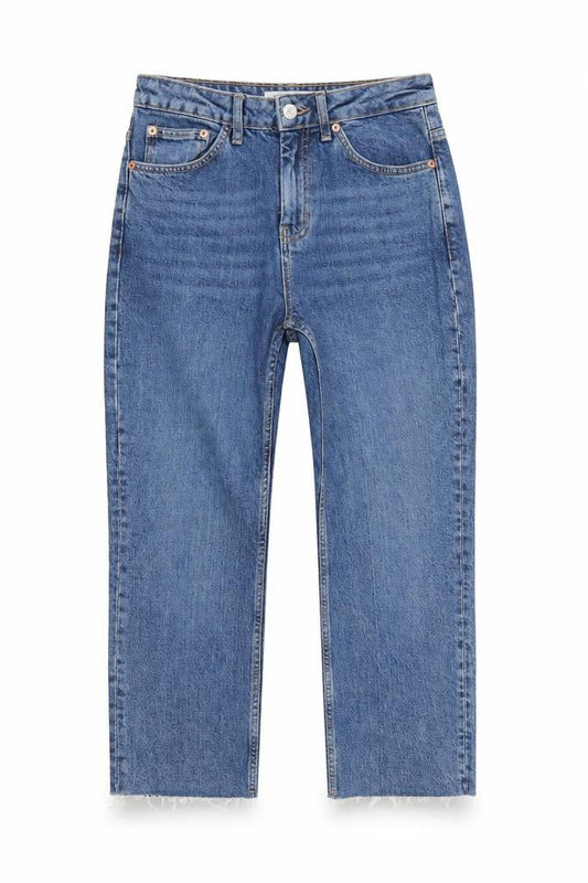Top Shop Mens Blue  Denim Cropped Jeans Size 28 L23 in