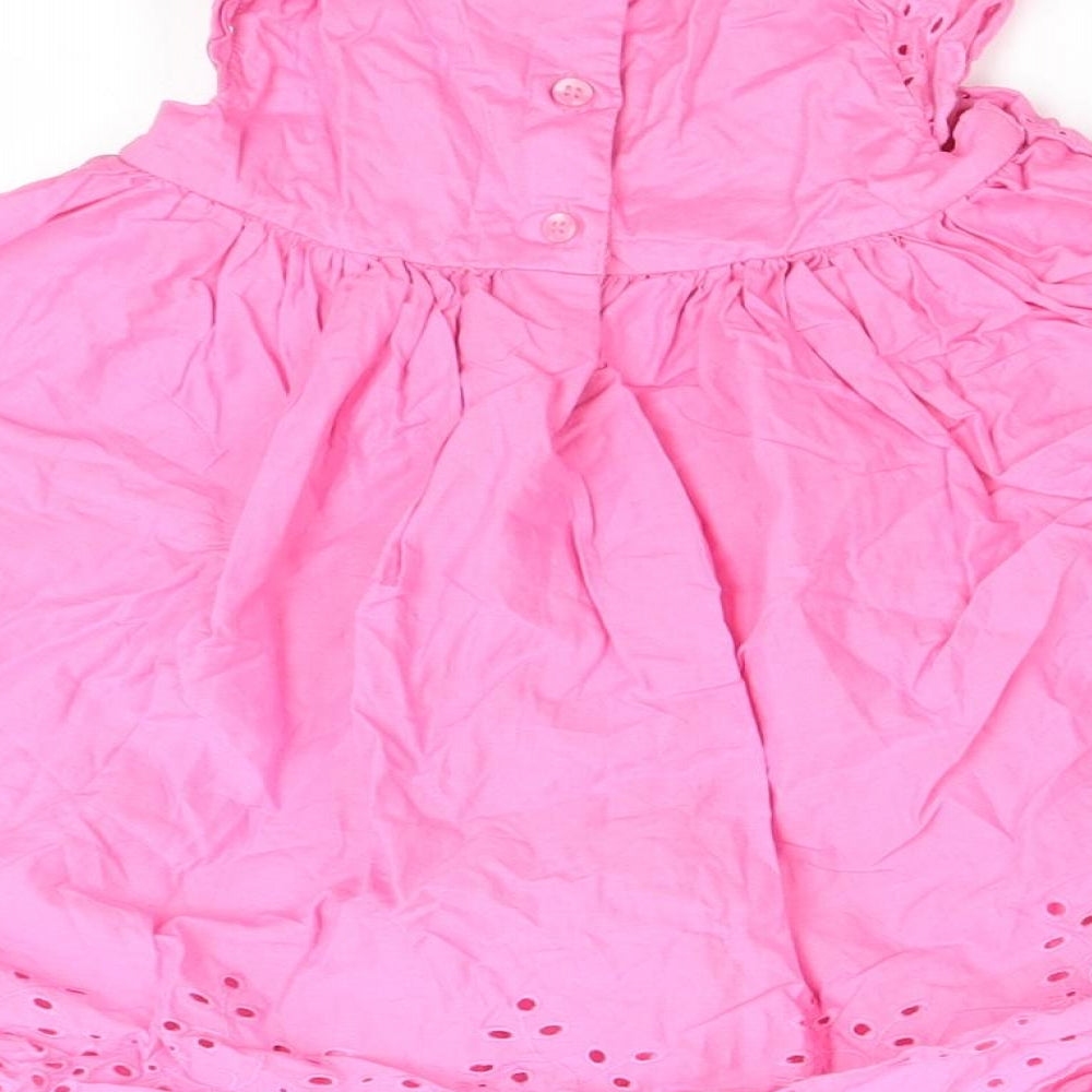 Mothercare Girls Pink   Fit & Flare  Size 12-18 Months