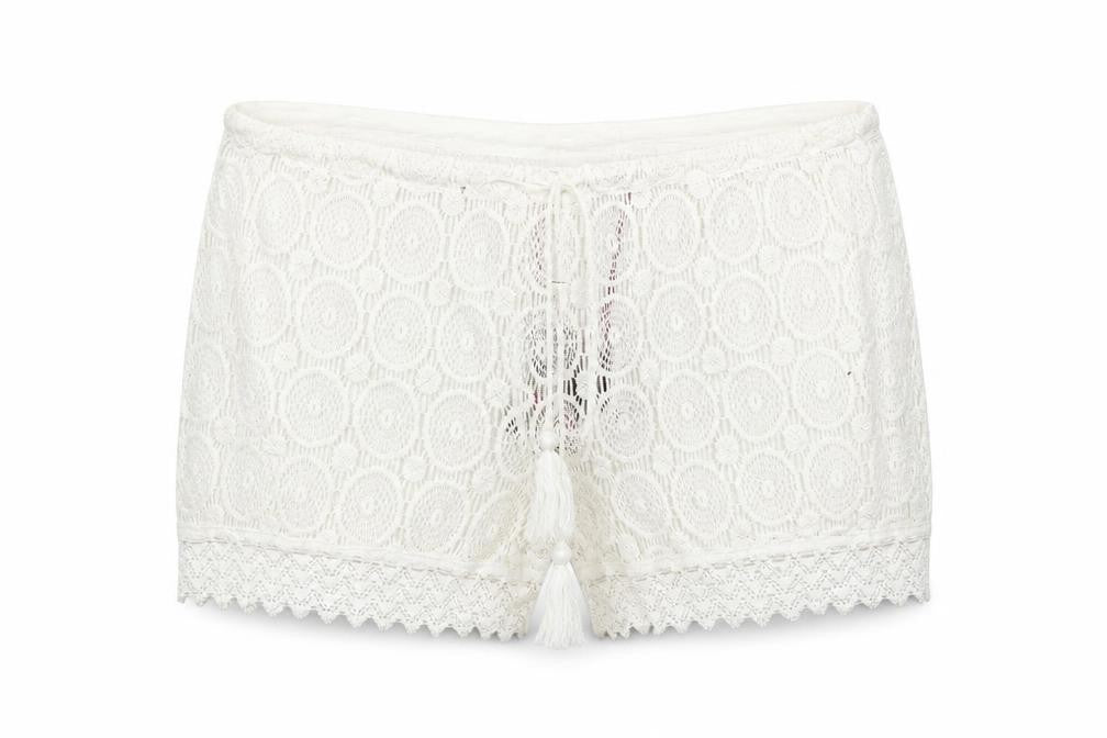 Boohoo Womens White   Cut-Off Shorts Size 12