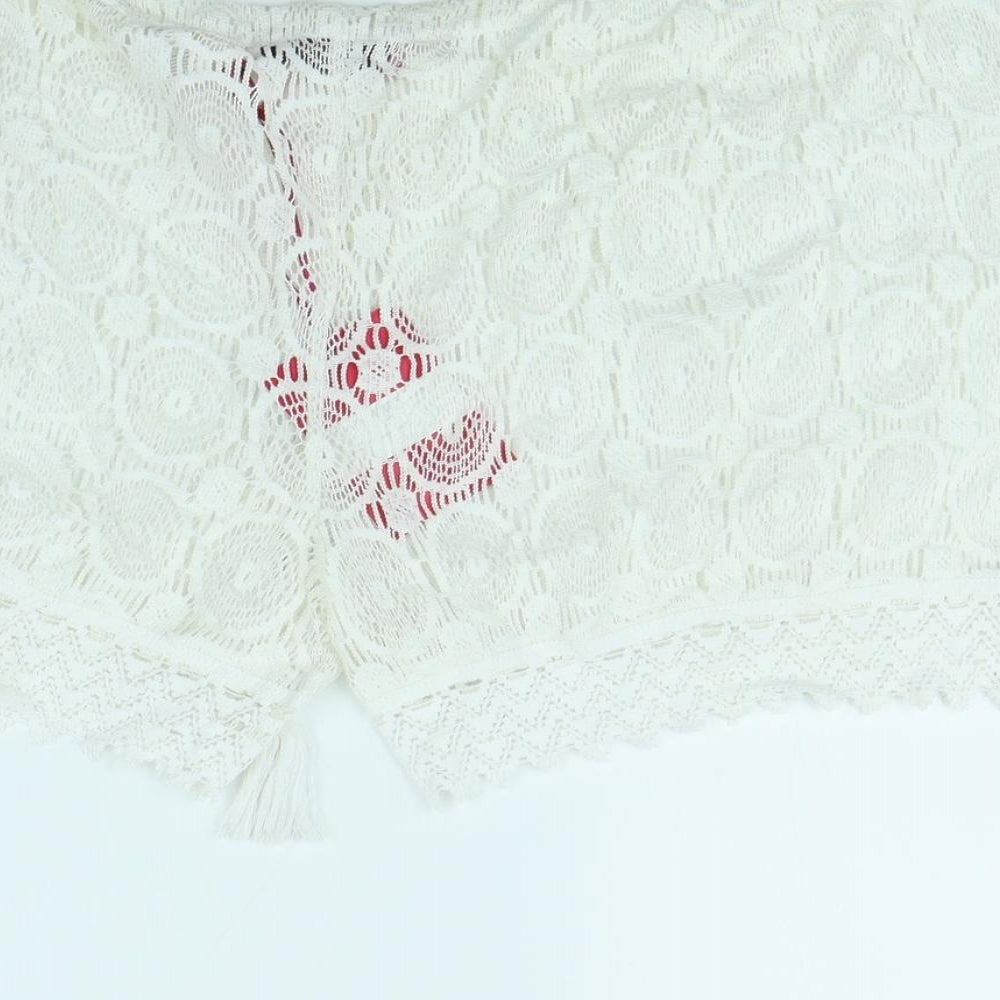 Boohoo Womens White   Cut-Off Shorts Size 12