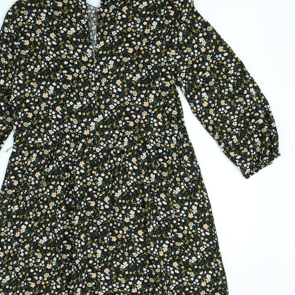Primark Womens Black Floral  Mini  Size 4
