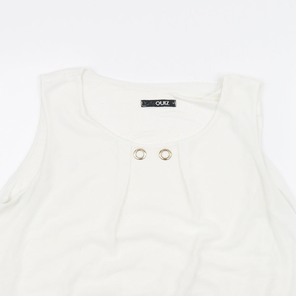 Quiz Womens White   Basic T-Shirt Size S