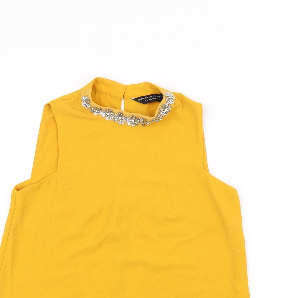 Dorothy Perkins Womens Yellow   Basic T-Shirt Size 6