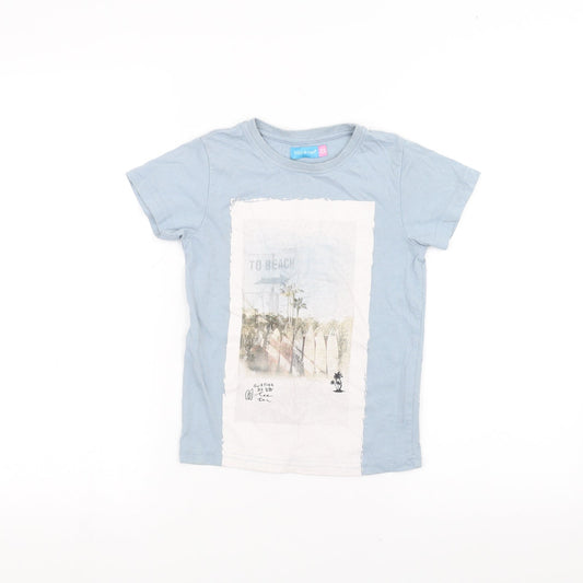 lily&dan Girls Blue   Basic T-Shirt Size 5-6 Years