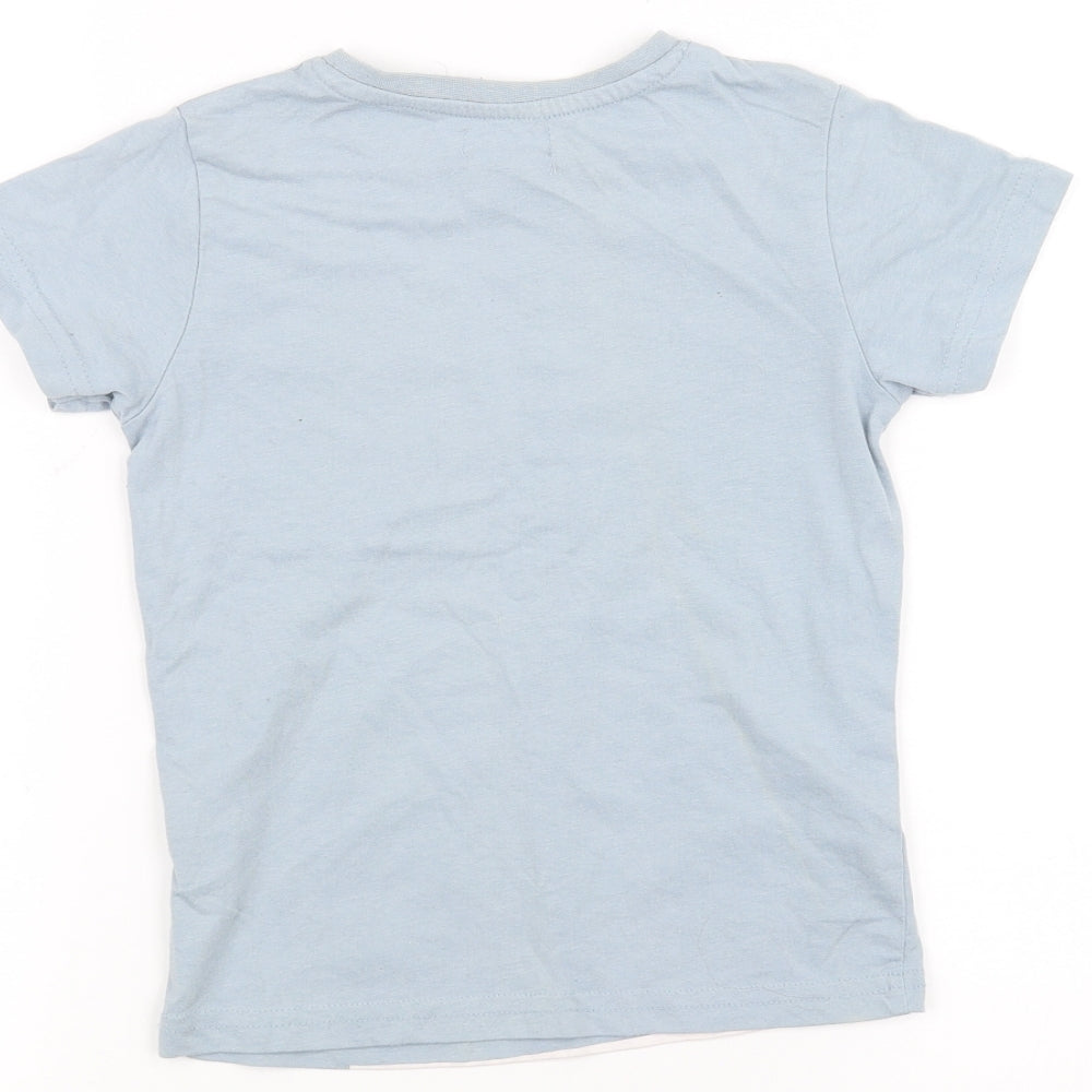 lily&dan Girls Blue   Basic T-Shirt Size 5-6 Years
