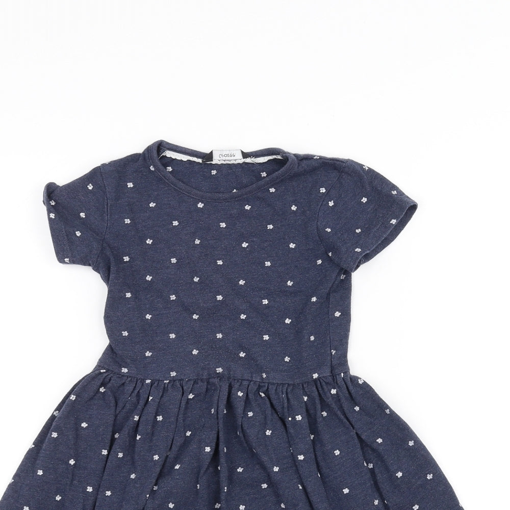 George Girls Blue   Basic T-Shirt Size 4-5 Years