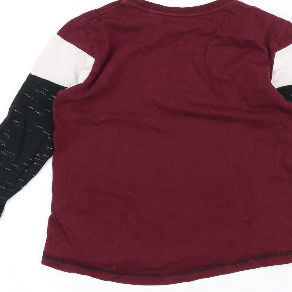 Primark Girls Red   Basic T-Shirt Size 5-6 Years