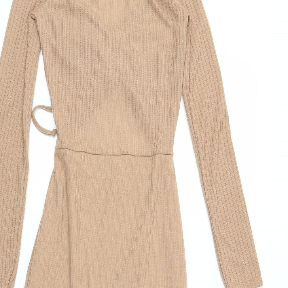 PRETTYLITTLETHING Womens Beige   Mini  Size 6