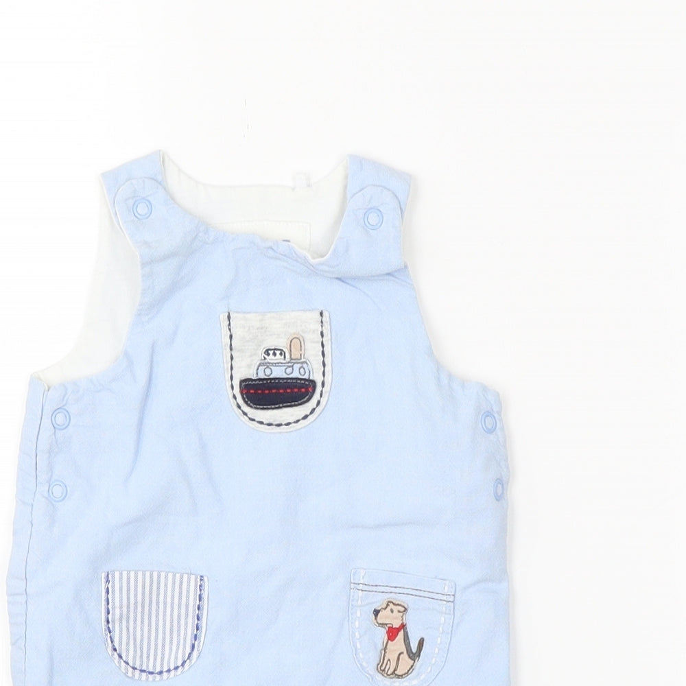 Next Boys Blue   Dungaree One-Piece Size 0-3 Months