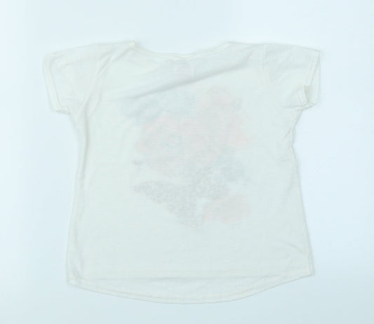 E-vie Angel Girls White   Basic T-Shirt Size 6 Years