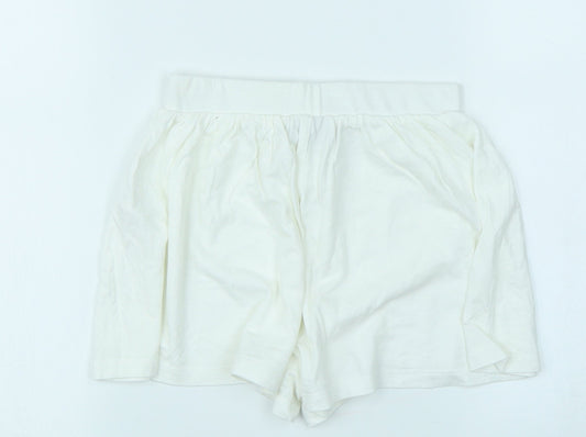 Matalan Girls White   Sweat Shorts Size 7 Years