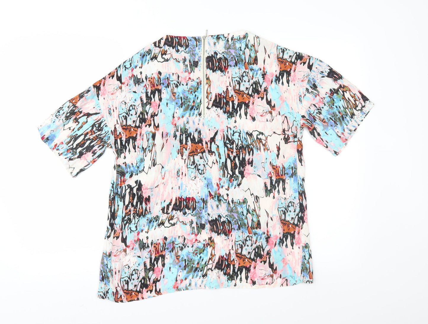 French Connection Womens Multicoloured Geometric  Basic Blouse Size 8