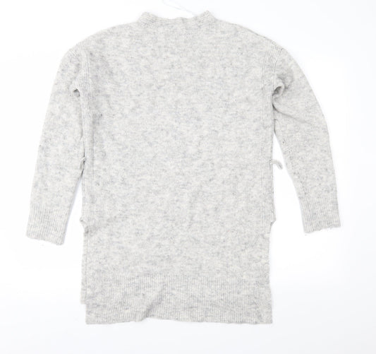 Papaya Womens Grey  Knit Tunic Jumper Size M