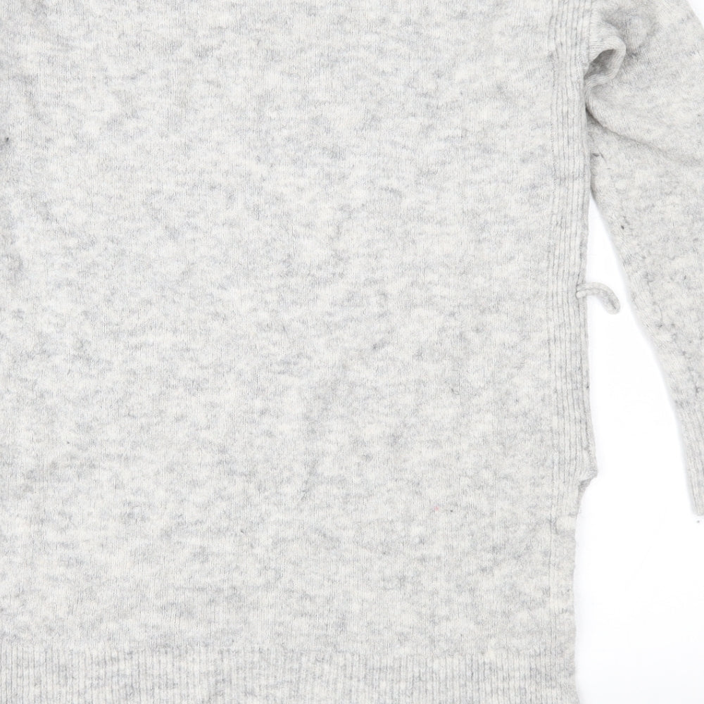 Papaya Womens Grey  Knit Tunic Jumper Size M