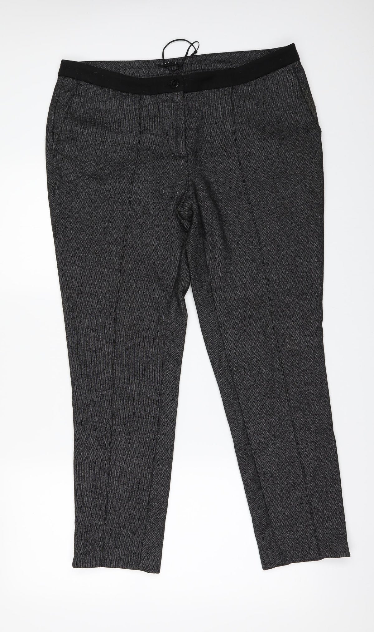 Sisley Womens Grey   Trousers  Size 14 L26 in