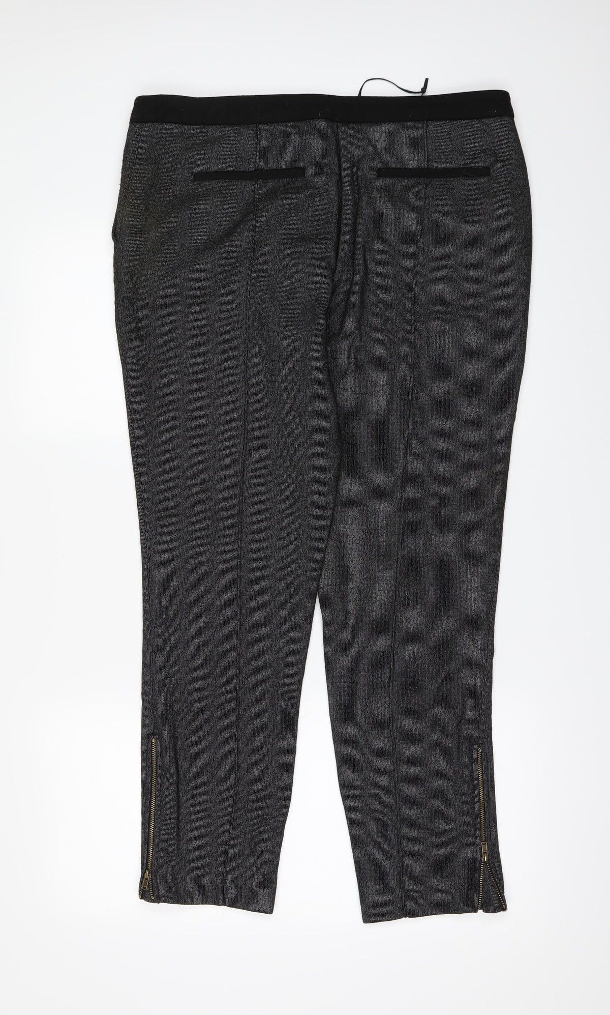 Sisley Womens Grey   Trousers  Size 14 L26 in