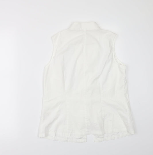 lex.i.con Womens White   Tunic Button-Up Size M
