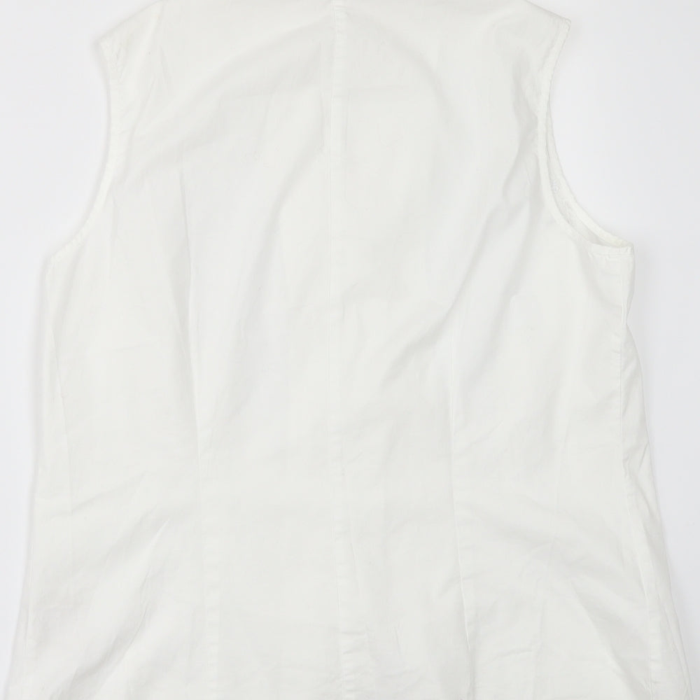 lex.i.con Womens White   Tunic Button-Up Size M