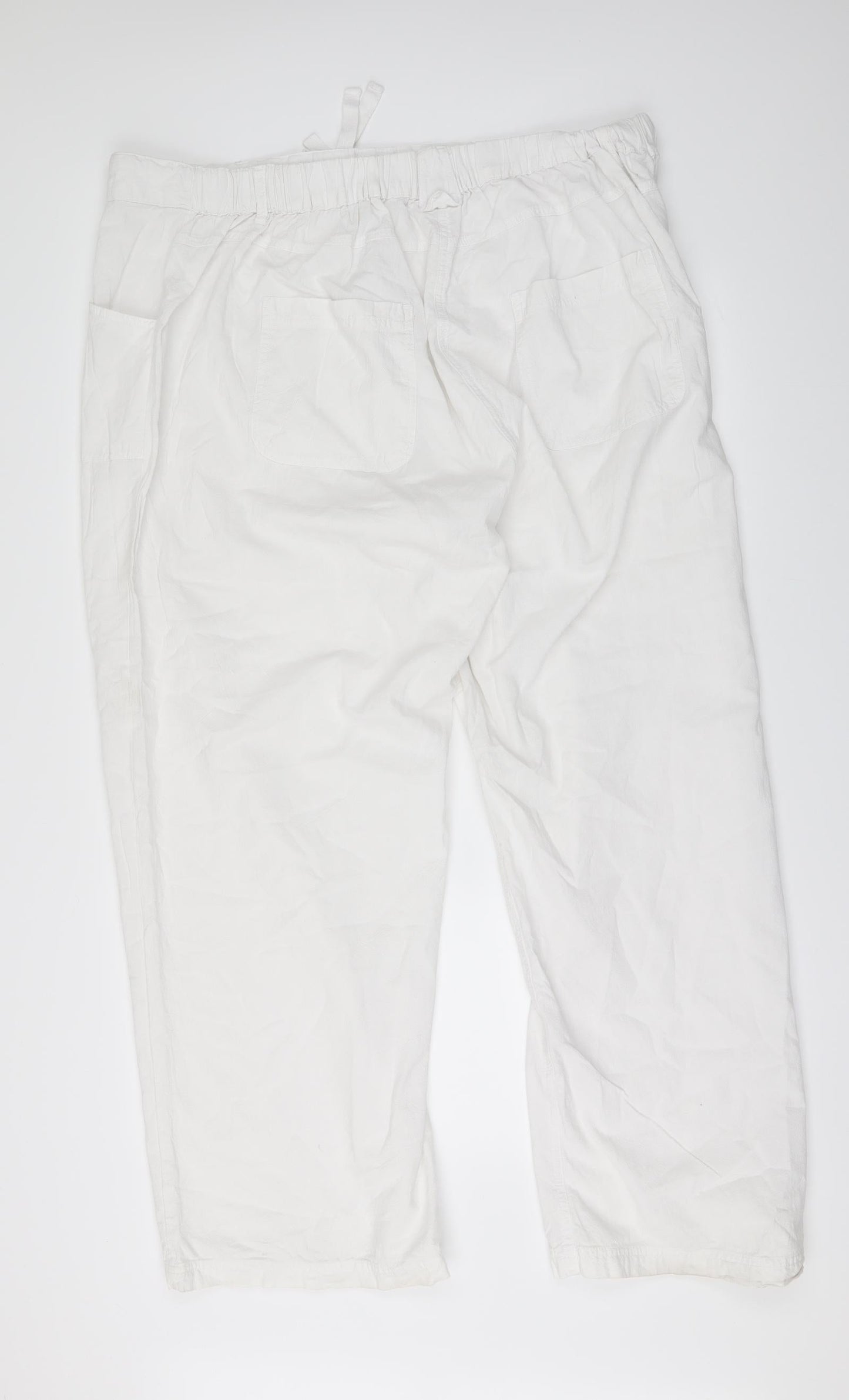 Preworn Womens White   Trousers  Size 46 in L30 in