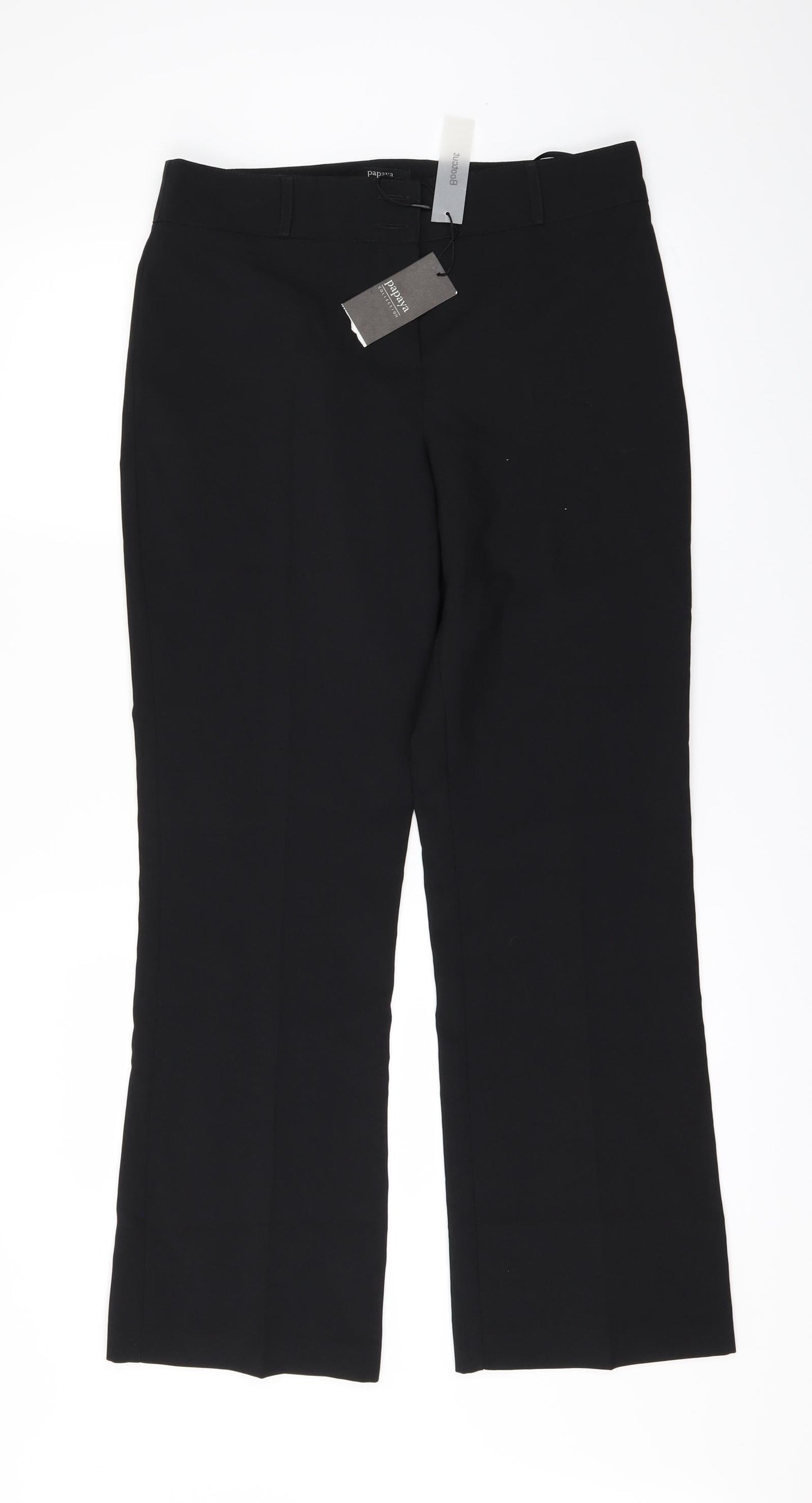 Papaya Womens Black   Trousers  Size 10 L26 in