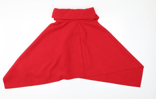 Preworn Womens Red   Jacket Poncho One Size