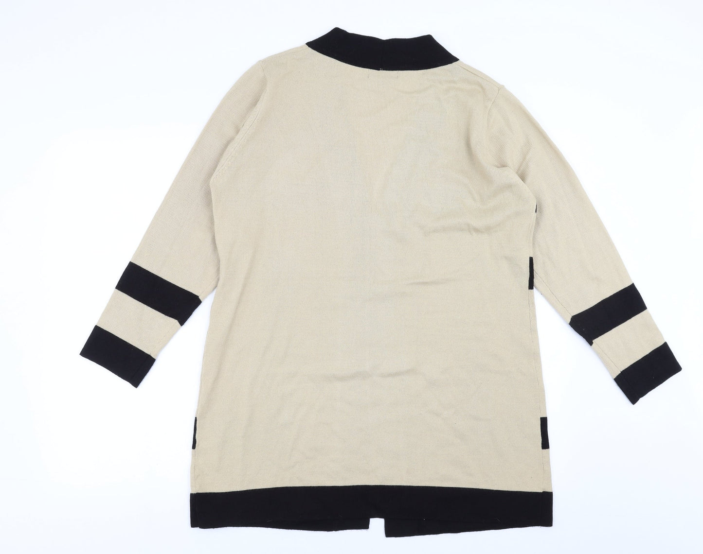 Text Womens Beige   Cardigan Jumper Size L