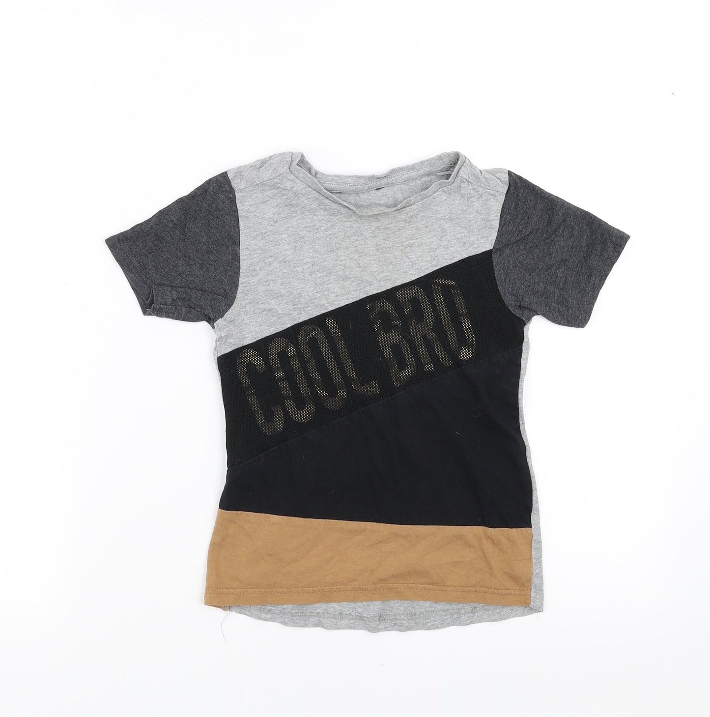George Boys Grey   Basic T-Shirt Size 4-5 Years  - cool bro