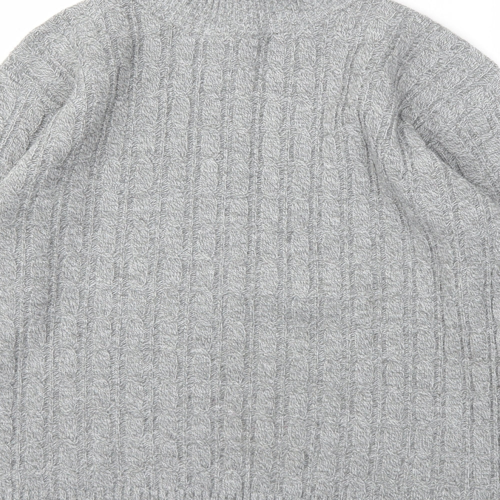 Preworn Womens Grey Houndstooth  Pullover Jumper Size M