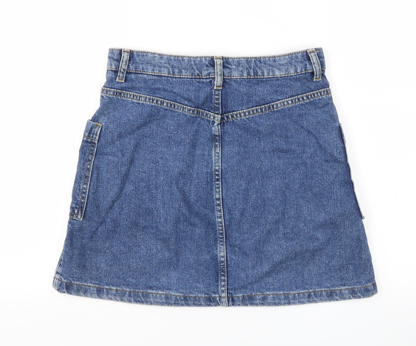 Topshop Womens Blue   A-Line Skirt Size 8