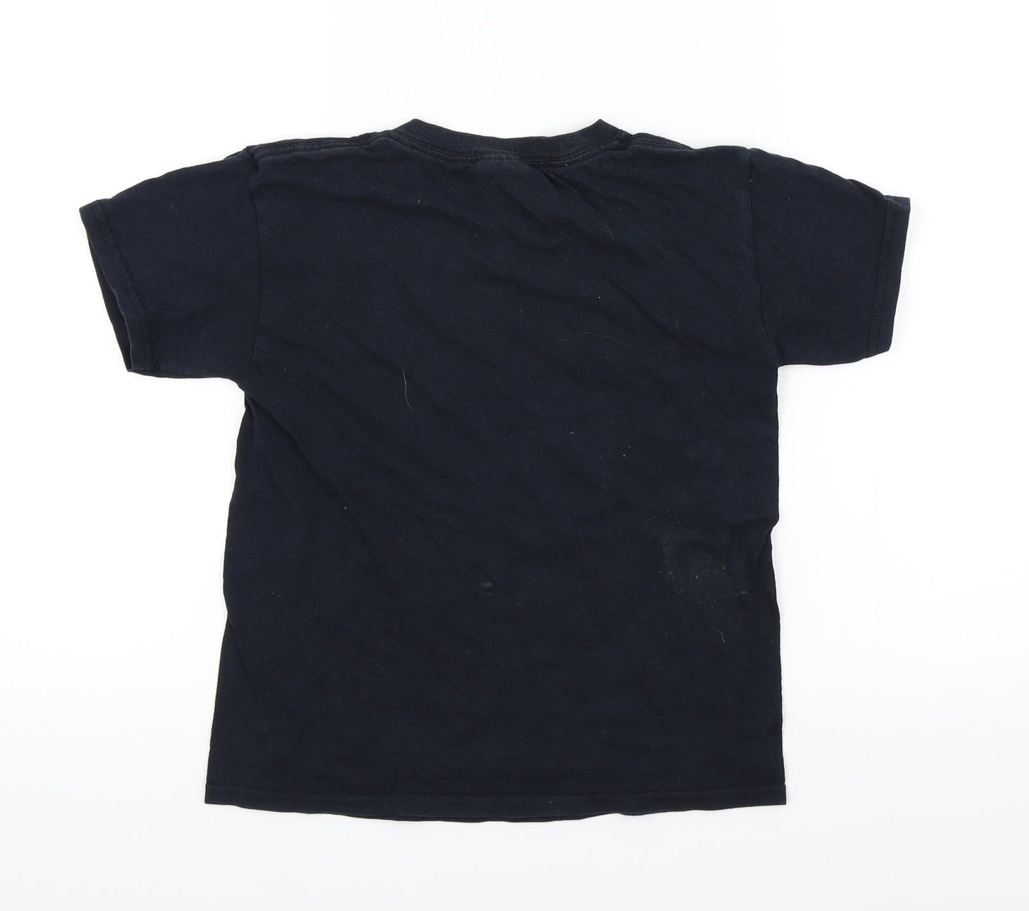 Gildan Boys Blue Houndstooth  Basic T-Shirt Size 7 Years