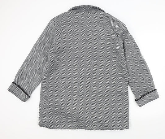 Anne De Lancay Womens Black Geometric  Jacket  Size 46