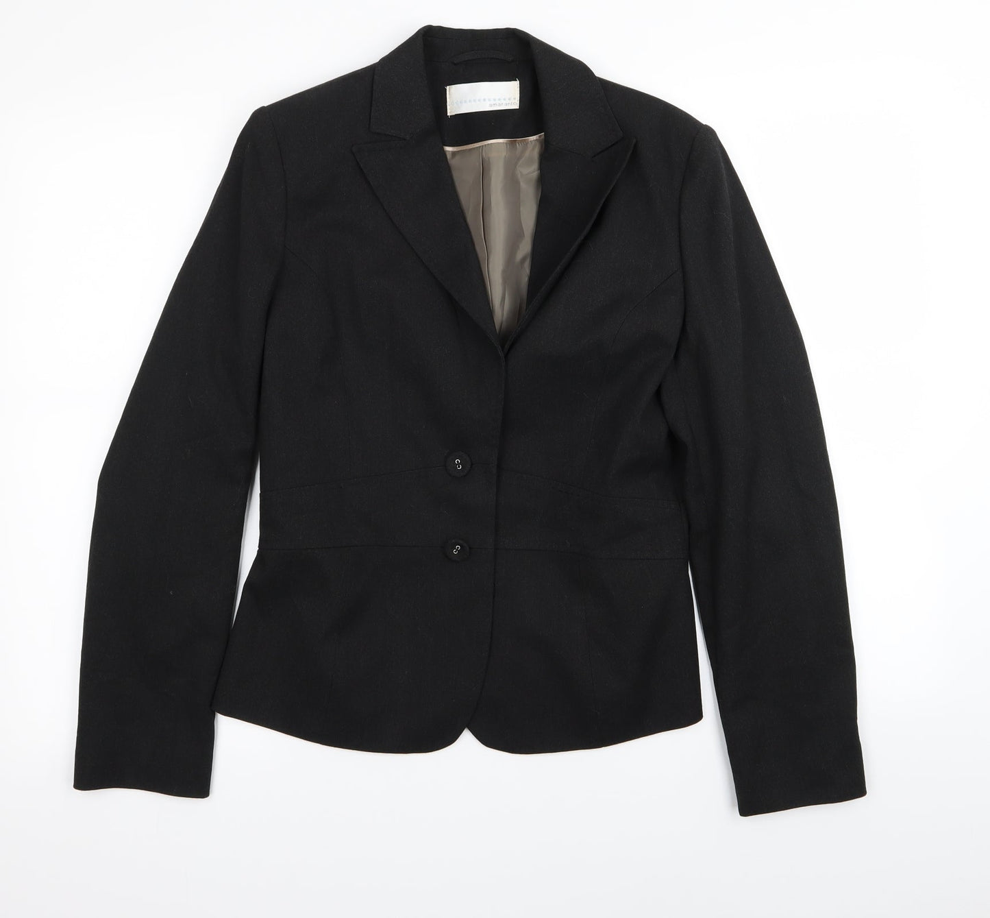 AMARANTO Womens Black   Jacket Blazer Size 10