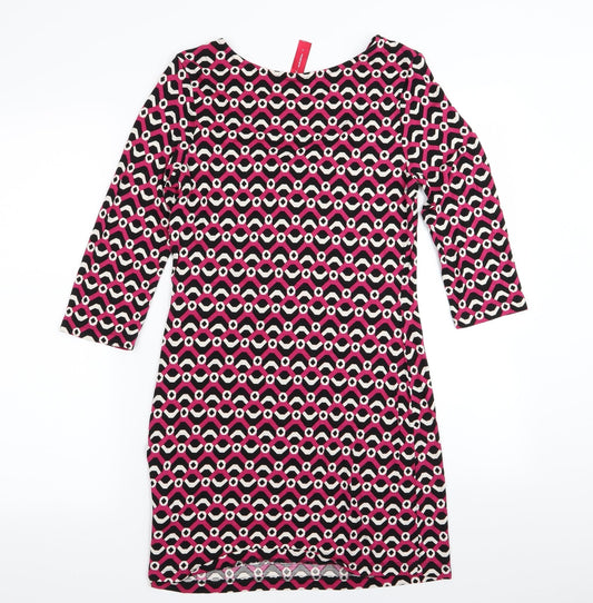 NEXT Womens Pink Geometric  T-Shirt Dress  Size 12
