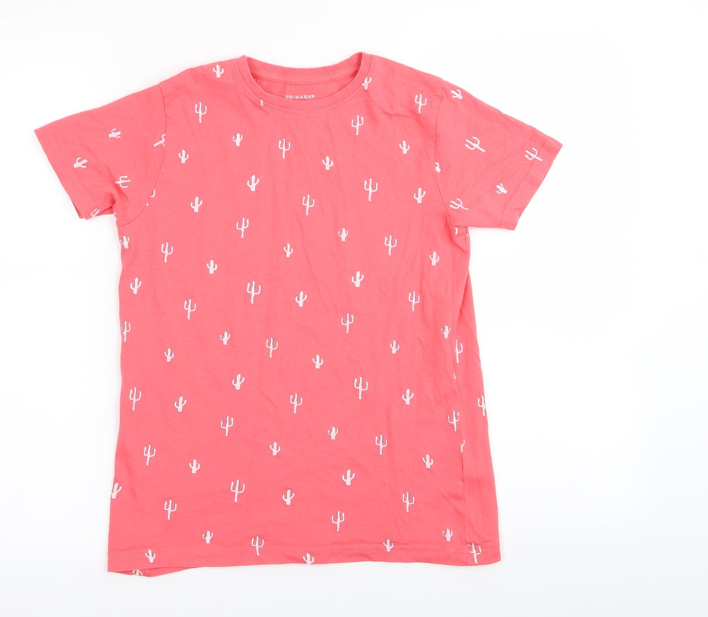 Primark Girls Pink Floral  Basic T-Shirt Size 10-11 Years