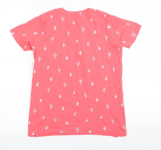Primark Girls Pink Floral  Basic T-Shirt Size 10-11 Years