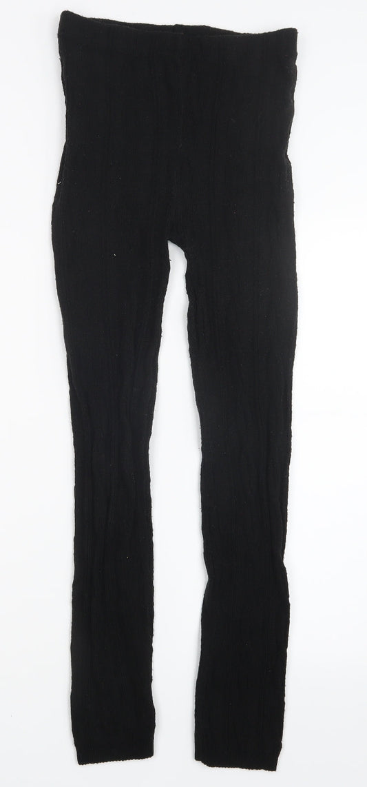 Preworn Womens Black  Knit Trousers  Size S L27 in