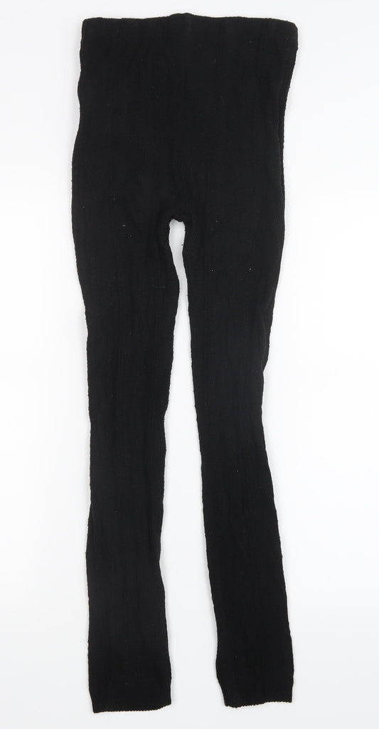 Preworn Womens Black  Knit Trousers  Size S L27 in