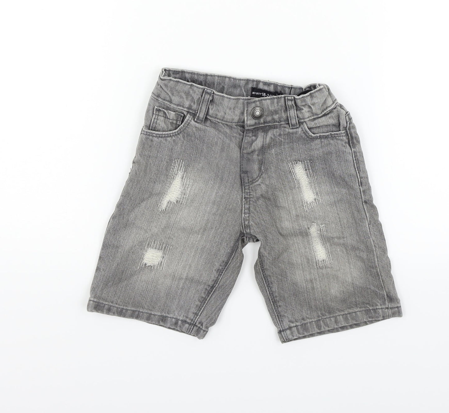 Mini Rebel  Grey   Cropped Jeans Size 18-24 Months